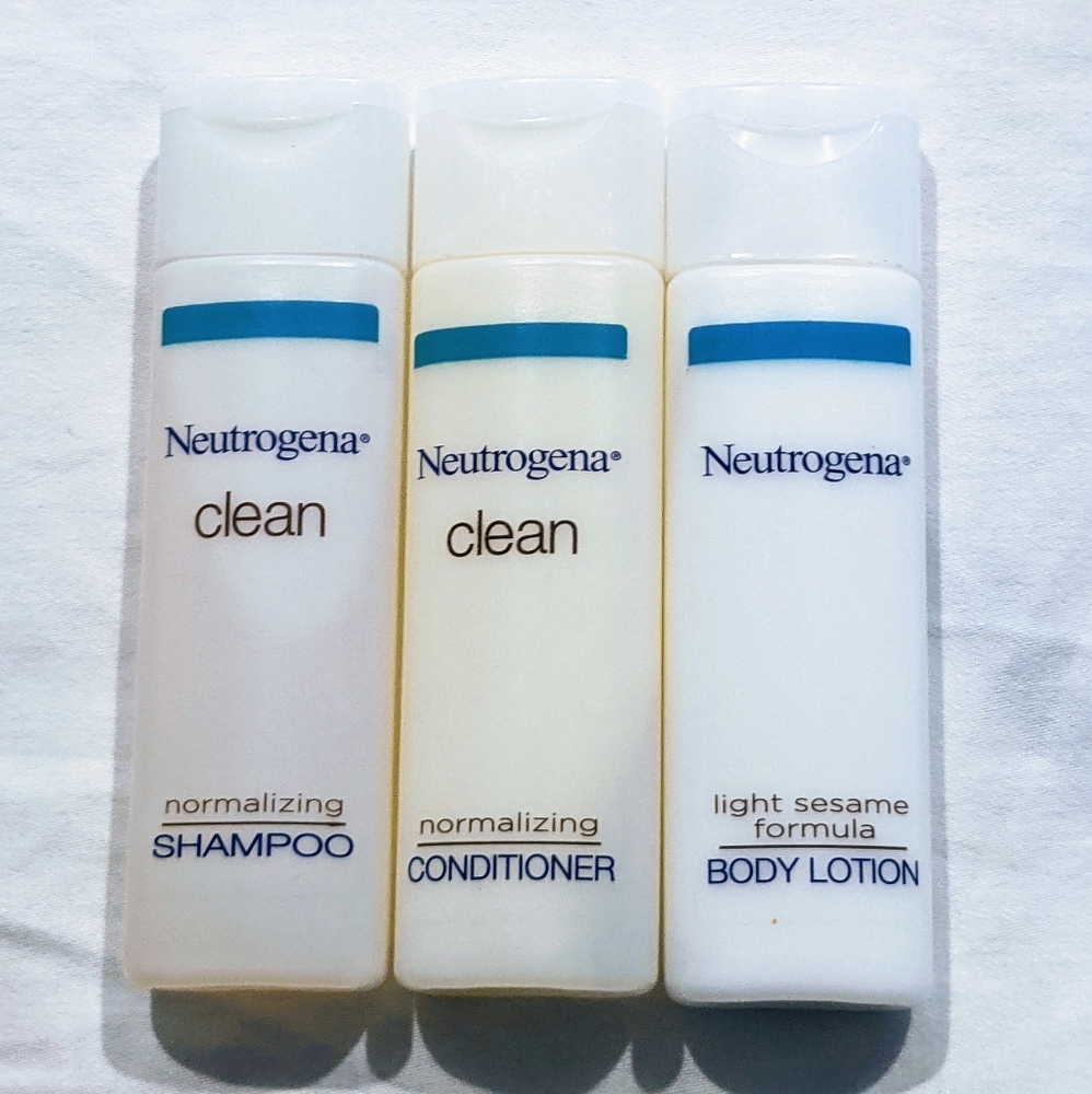 Neutrogena shampoo, conditioner and body lotion